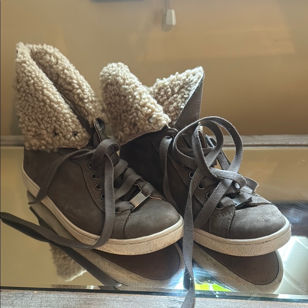 UGG Brown Shearling Lined Sneakers